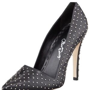 Alice + Olivia Black Studded Heels